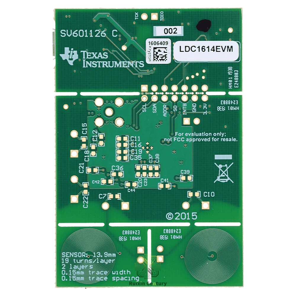 FOR TI LDC1614EVM 4-Channel 28-Bit Inductance to Digital Converter Sensor Evaluation Board with PCB Coils MSP430 USB I2C