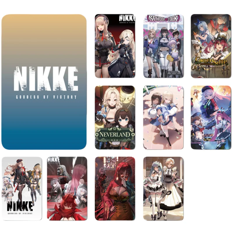 NIKKE Card Sticker NIKKE The Goddess of Victory Doro Modernia Red Hood DIY Anime Game Characters Collection Crystal Card Sticker