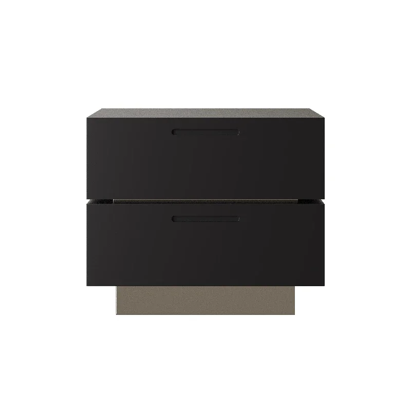 

Modern simple premium black bedside table household bedroom bedside table small apartment light luxury small locker