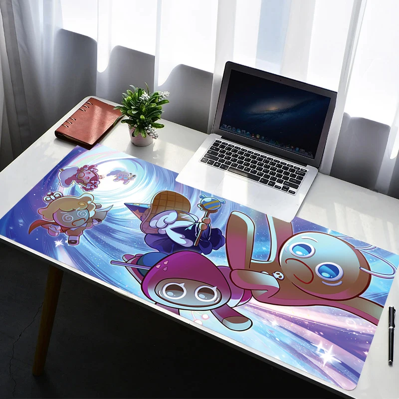 

Mouse Pad Laptop Rubber Extended Desktop Mat Computer Gamer HD Mousepad PC Gaming Accessories Cookies Run Kingdom Keyboard Pad