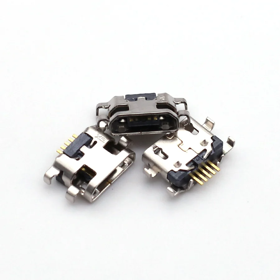 50pcs Micro USB Jack Charging Socket Port Plug Dock Connector Heavy plate 1.2mm For Samsung A10 A10s Motorola e5 play Moto E6