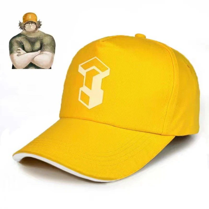 Game Steins; Gate Hat Cosplay Hashida Itaru Yellow Casual Baseball Cap Unisex Adjustable Sun Hat Duckbill Cap