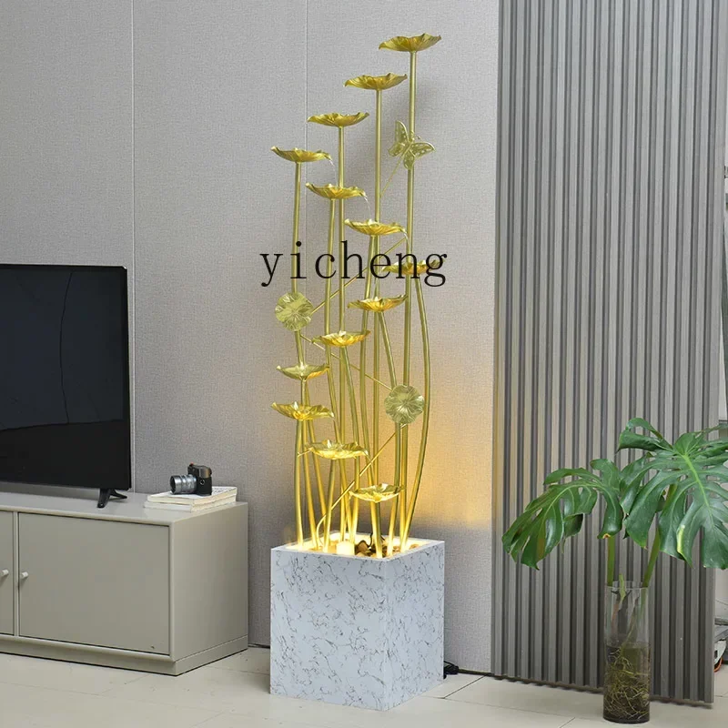 H20- large living room modern water feature decoration circulating water ornament entrance floor ornament