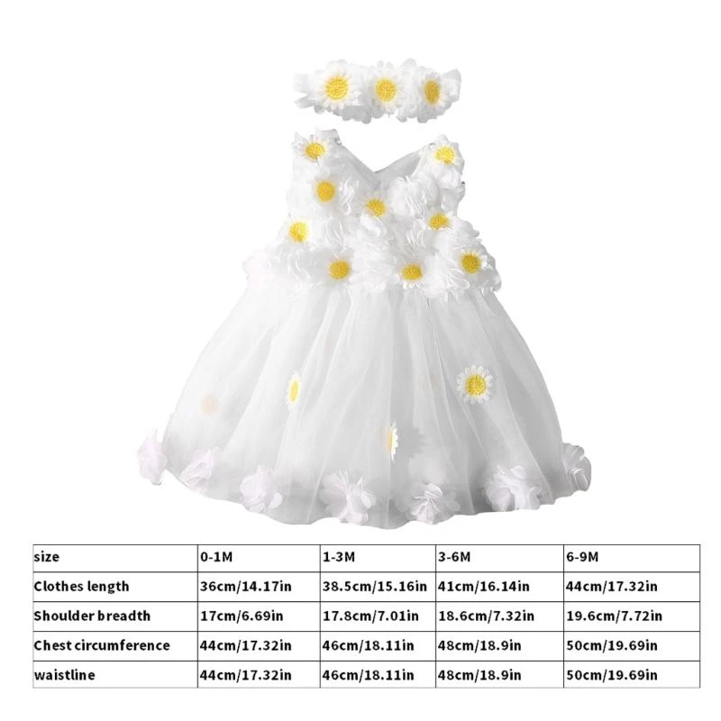J15U طفل ديزي عقال فستان الزي ملابس التقاط الصور موضة التصوير الدعائم للرضع ملابس تبادل لاطلاق النار الصور زي