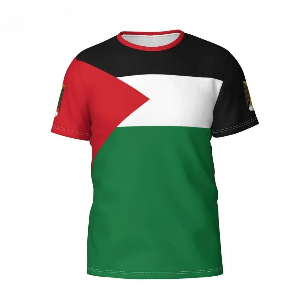 2024 palä stine nsische Flagge Insignien Hemden Grafik T-Shirt Casual Sport Kurzarm T-Shirts palä stine nsische Fußball Outdoor Männer Kleidung