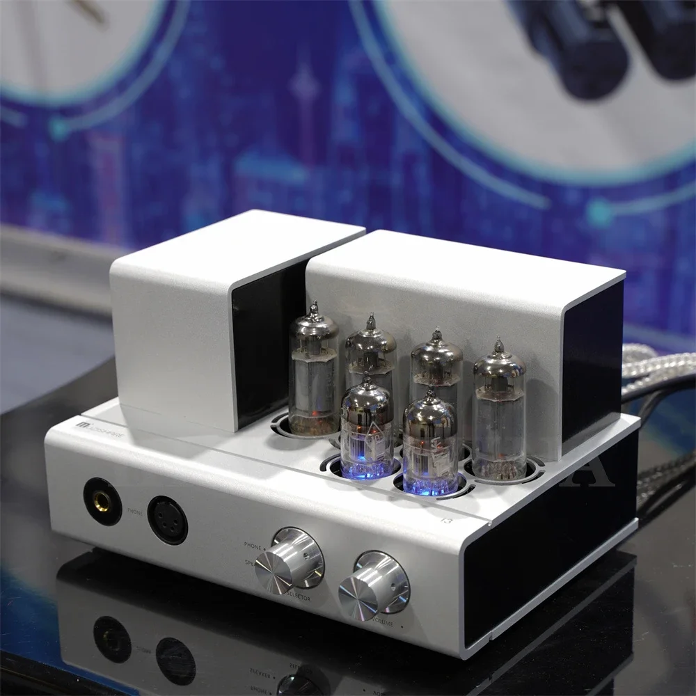 MUZISHARE i3 Vacuum Tube Power Amplifier22W*2 Headphone Amplifier Bluetooth HIFI Class A Fever Tube Amplifier 6H2N-EB*2 6P1*4