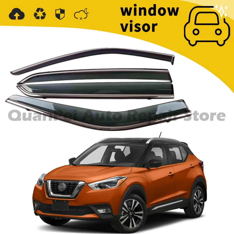 For Nissan Jinke 2017 Rain Guards Door Window Visors Eyebrows Weather Deflectors Decorative Accessories