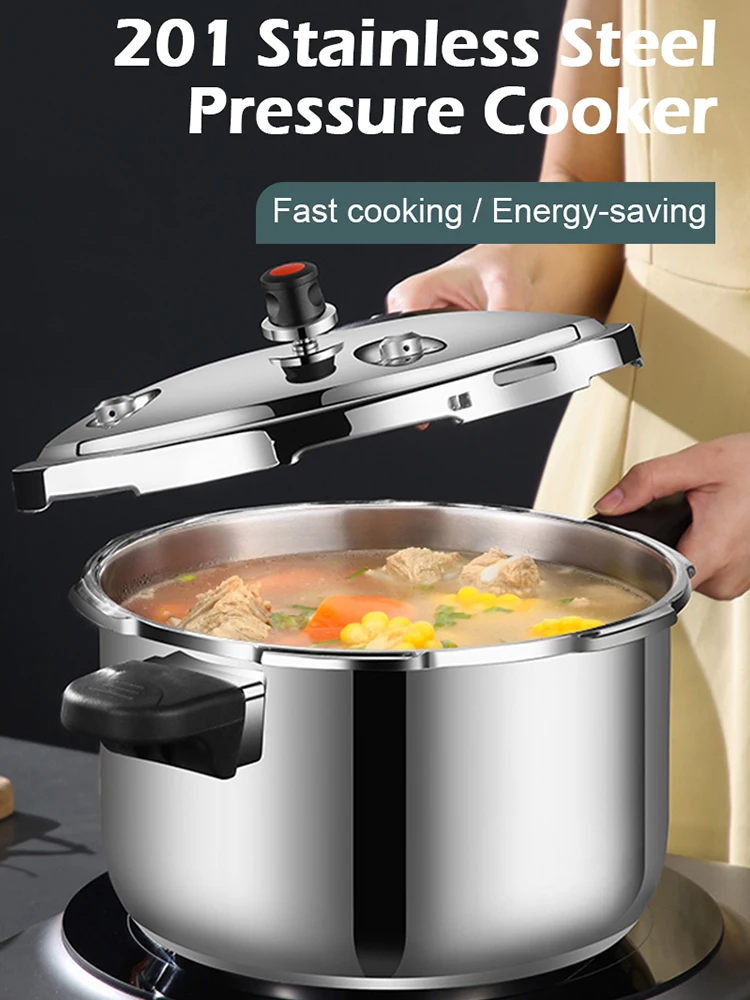 Cuisinière à pression en acier inoxydable Liantong 8L - Certifiée CE, anti-explosion, robuste, économe en énergie, pour gaz et induction