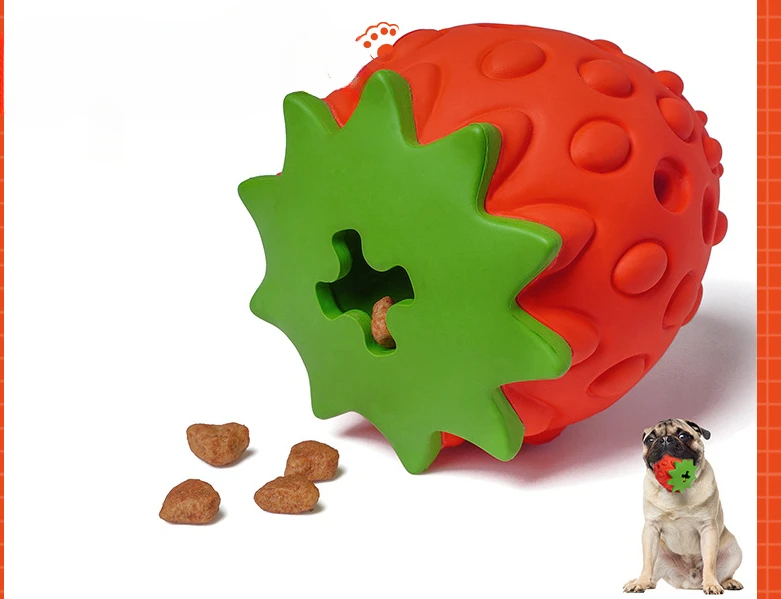 

Dog Feeder Pet Chewing Teething Puzzle Rubber Leaky Food Toys