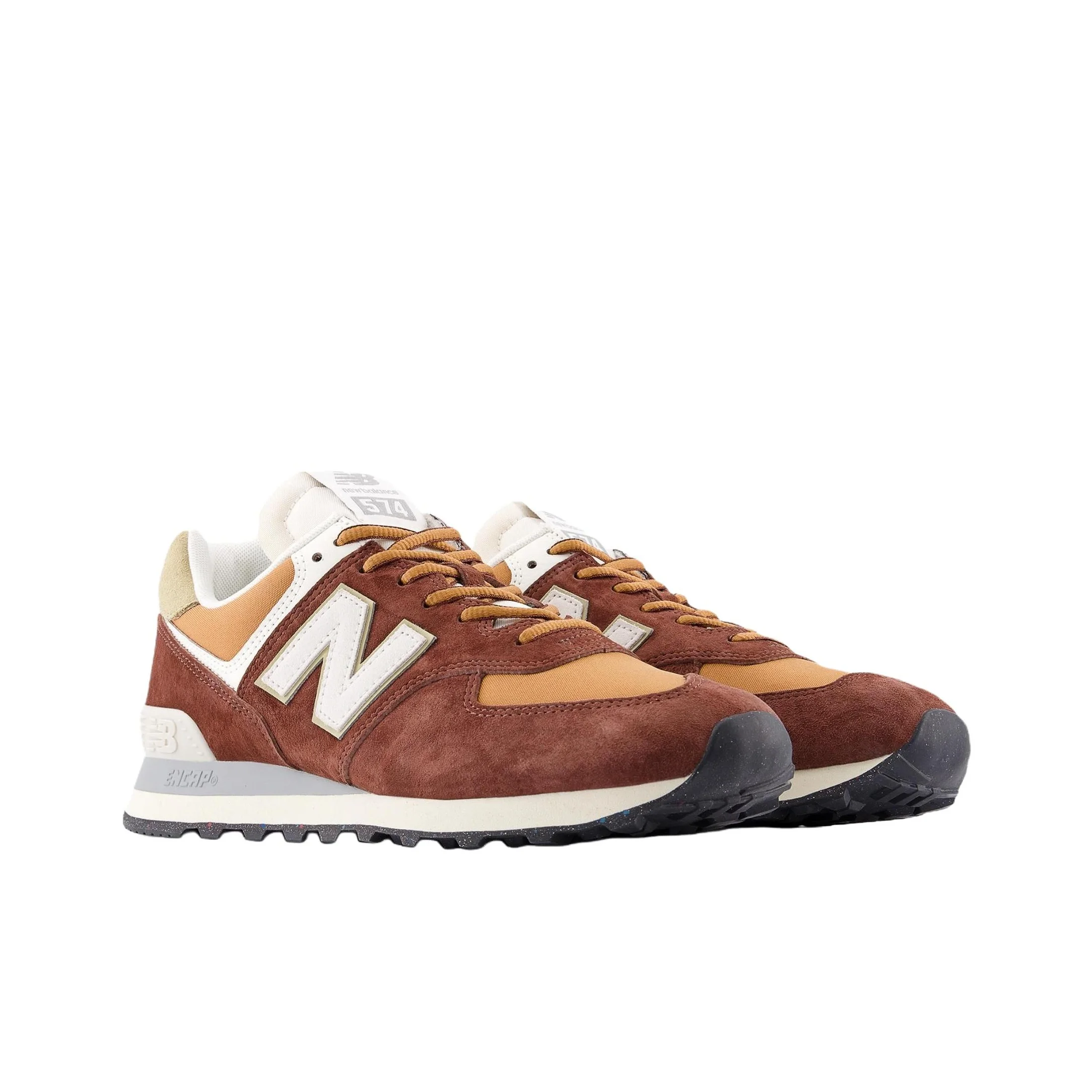 حذاء جري New Balance NB U574 متعدد الاستخدامات ومريح للرجال والنساء، باللون البني. #1