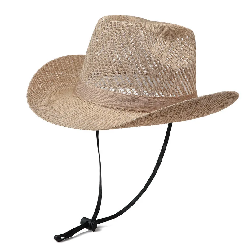 Summer Tourism Beach Fisherman Hat Sun Protection Hat Men's Outdoor Hollowed Out Sun Hat Fedoras