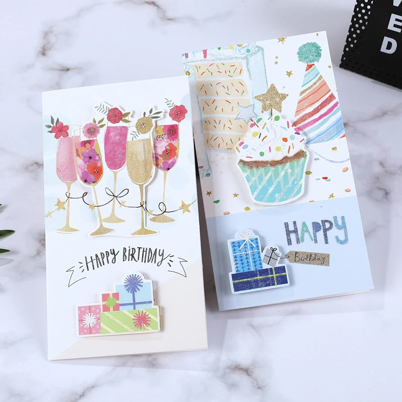 バCC55 Parque8 Stück/Set, 3D-Grußkarten zum Geburtstag mit Umschlägen, Grußkarten, Weihnachtsgrußkarten, Segensgrußkarten – Detail 5