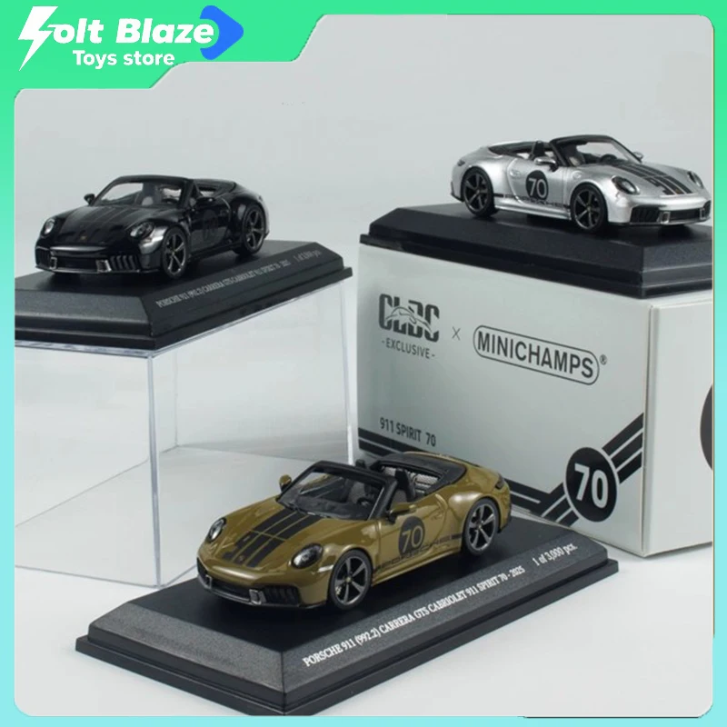 

Minichamps 1:64 Porsche 911 992 Carrera GTS Cabriolet Diecast Car Model Simulation Static Display Cars Model Boy Collection Gift