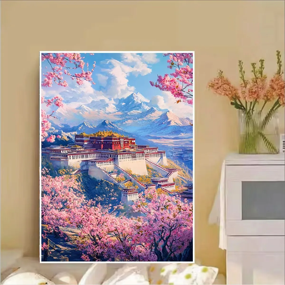 

11CT 9CT Spring Embroidery DIY Printed Kits Cross Stitch Cotton Needlework Sets Crafts With Needles