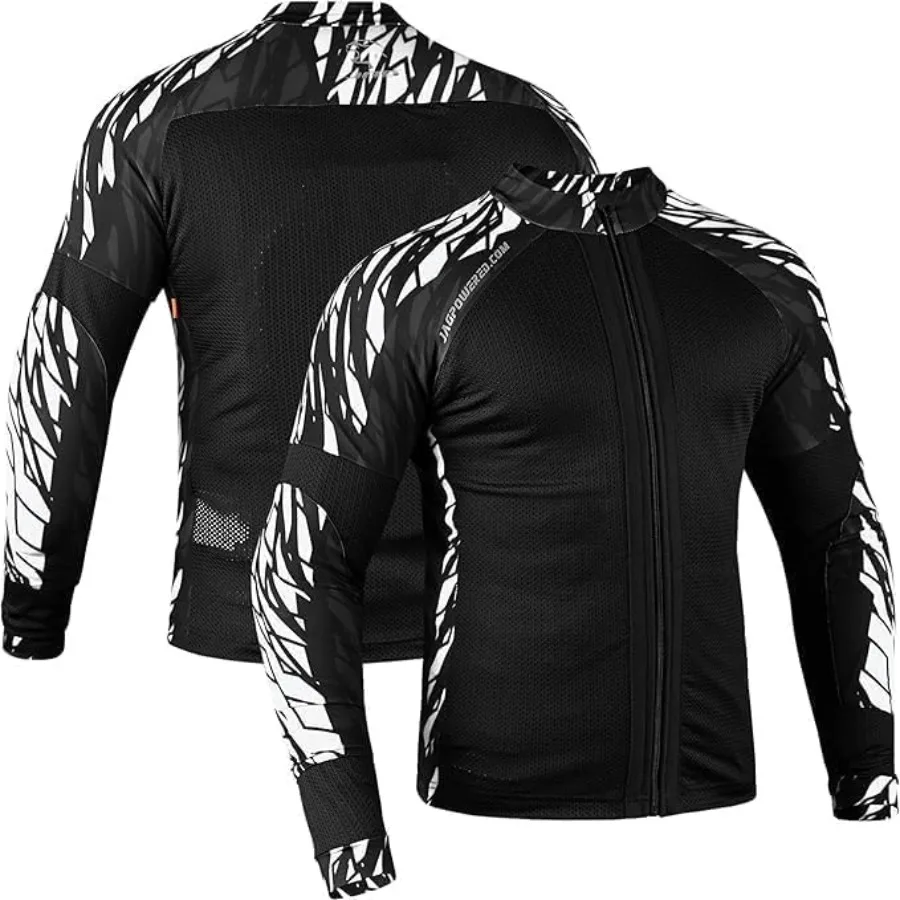 J.A.G. Camisa de malla para motocicleta para hombre con protecciones acolchadas con certificación CE, camisa para motociclismo para todas las estaciones