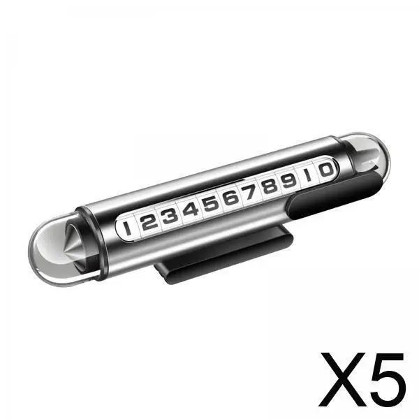 

Car Parking Number Plate with Rotary Dial Removable Base Seat Belt Cutter and Privacy Protection Temporary Stop Sign