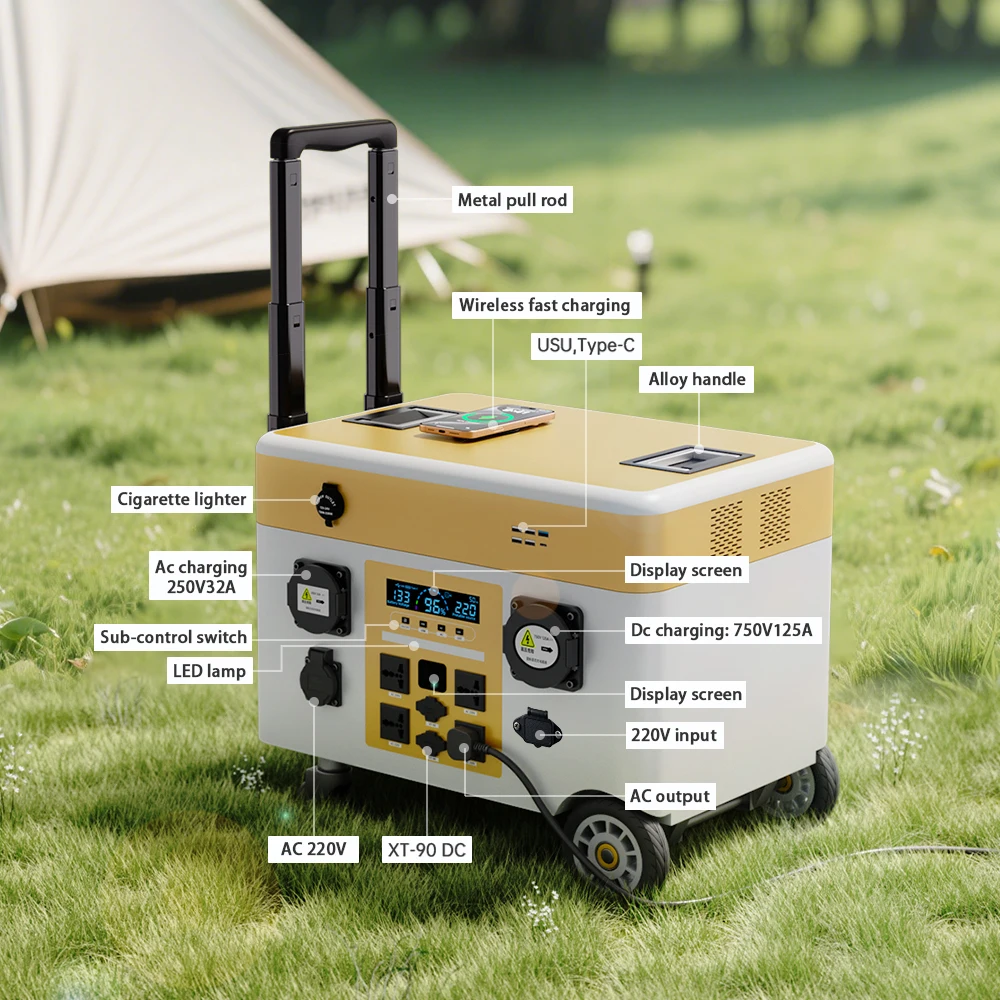 OEM/ODM Portable Energy Storage Power Supply 3300W3600W Power Station with Solar Panel for Mobile Power Station