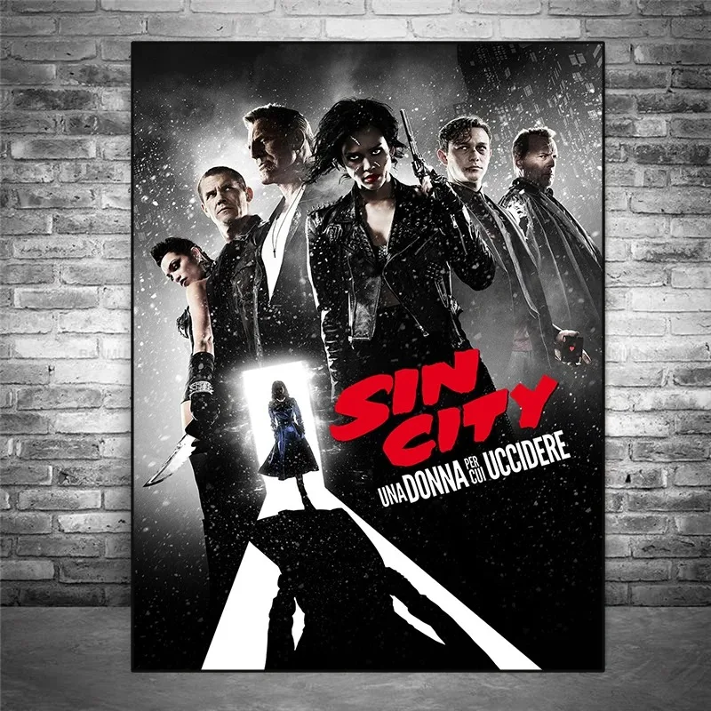 Classic Hot Movie Sin City Poster Quentin Tarantino Film Canvas Painting Print HD Picture Wall  Art for Living Room Home Decor