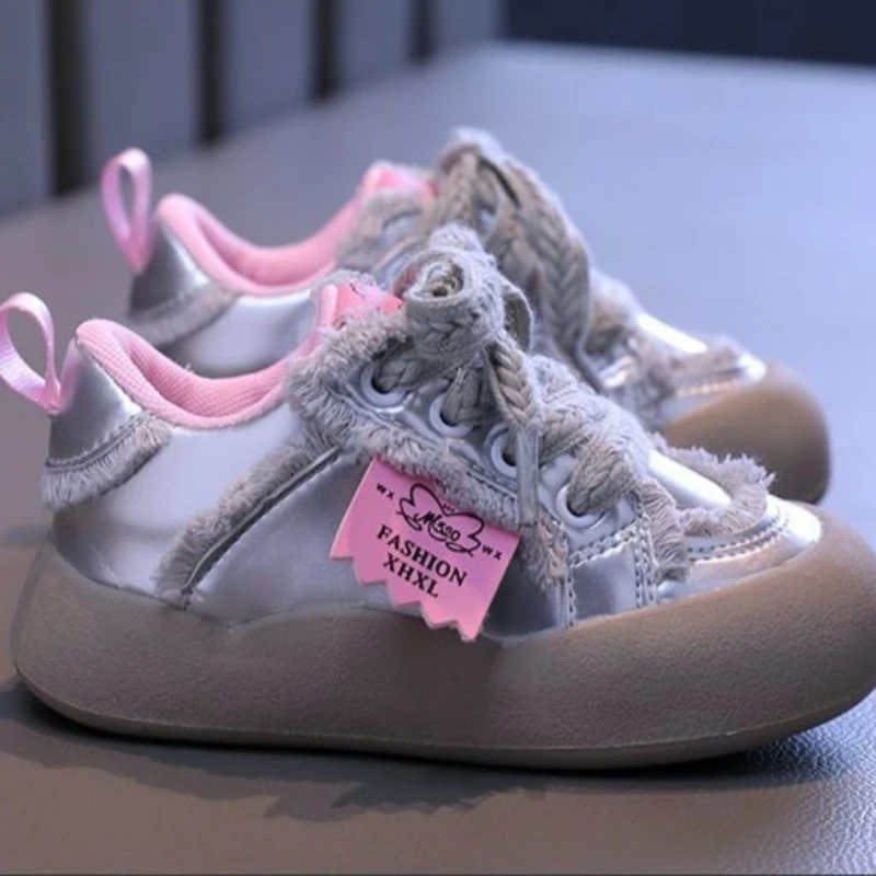Girls Casual Sneakers 2026 Spring Fall New Korean Style Soft Sole School Versatile Running Shoes for Kids