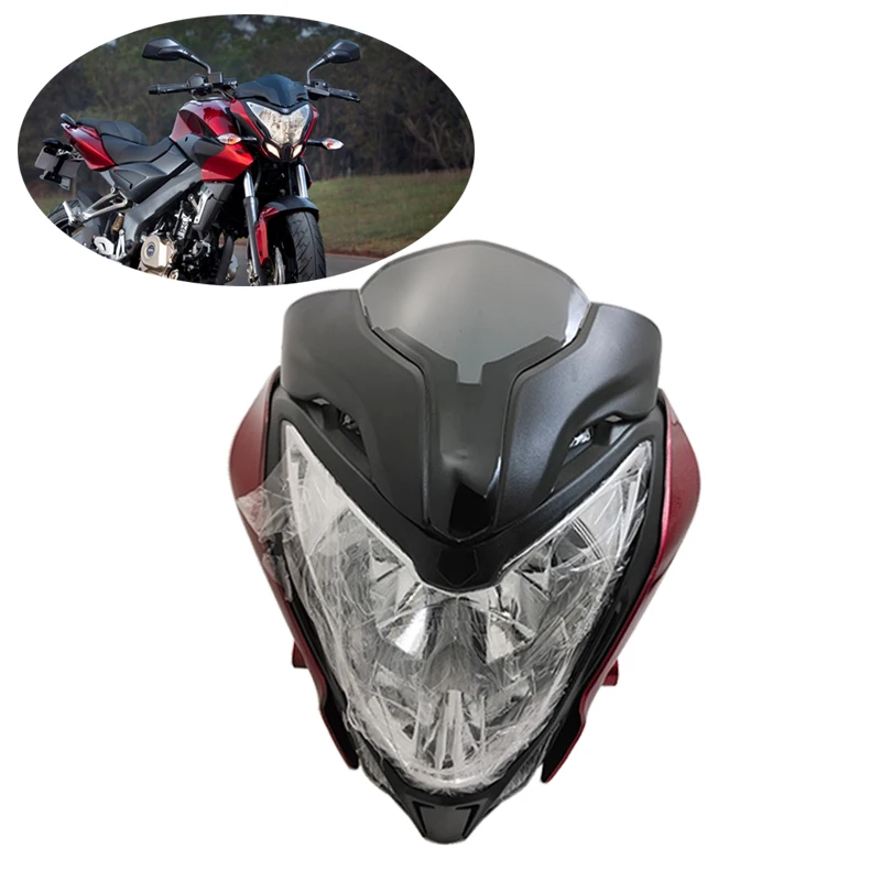 

1PCS Motorcycle Accessories Headlight Headlamp Assembly For BAJAJ Pulsar 150 Pulsar200 Front Head Light Black/ Red