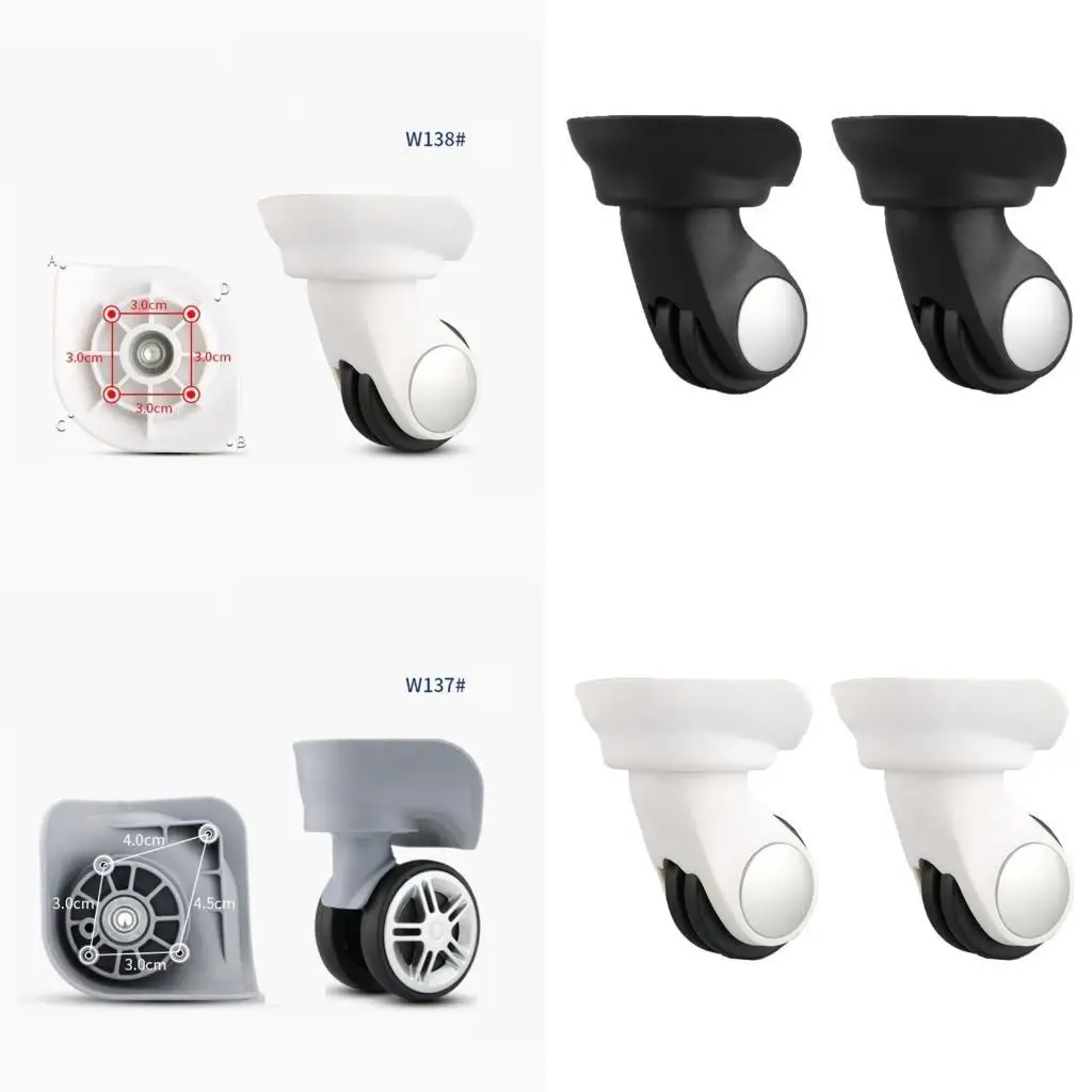 

D46D 1 Pair DIY Luggage Suitcase Wheel Travel Luggage Replacement