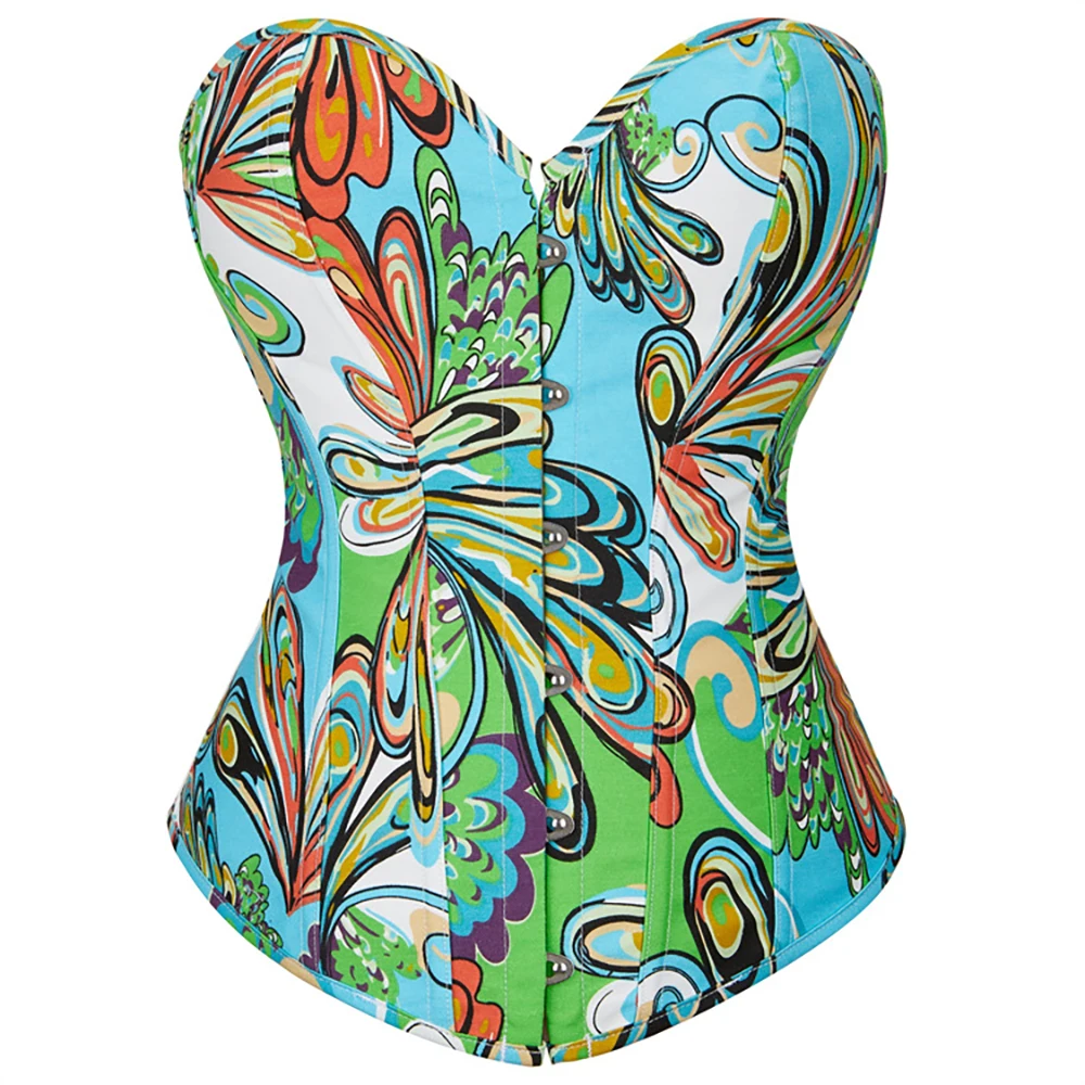 

Catsuit Women Sexy Women Bustier Overbust Print Graffiti Color Matching Lingerie Vintage Plus Size Burlesque Harness Men