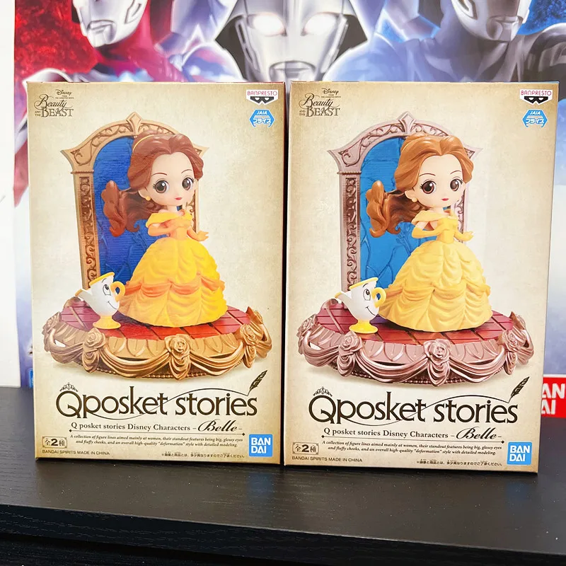 BANPRESTO Original Beauty and the Beast Anime Figure Qposket stories Belle Action Figure Toys For Kids Gift Collectible Model