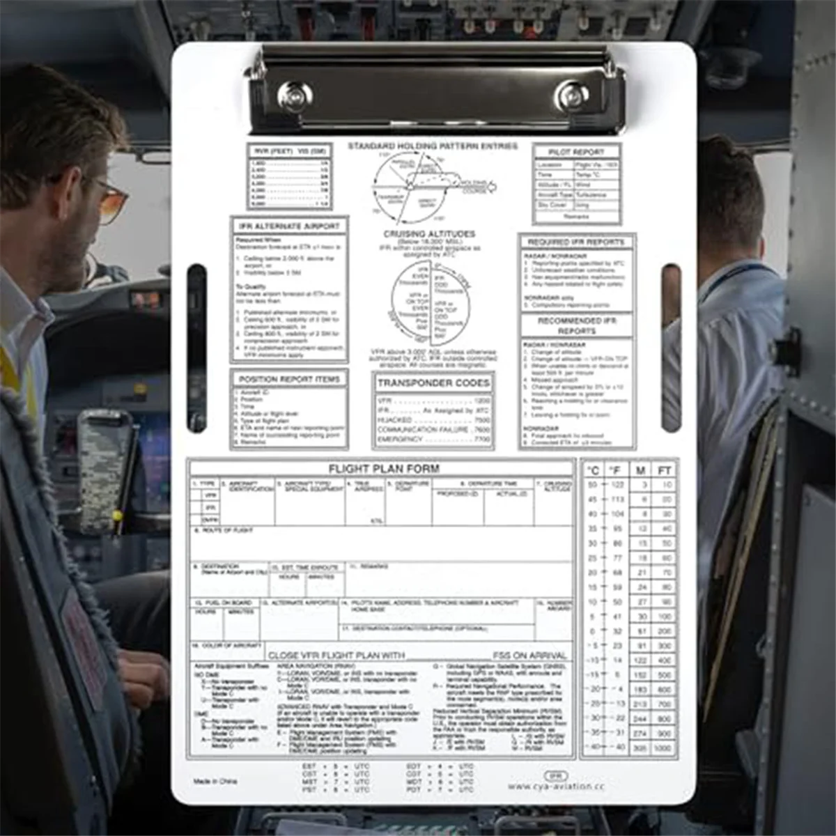 IFR Pilot Clipboard,Upgraded Aluminum Knee Pad Aviation Metal Clip,Utility Pen Holder and Comfortable NylonSticker Strap