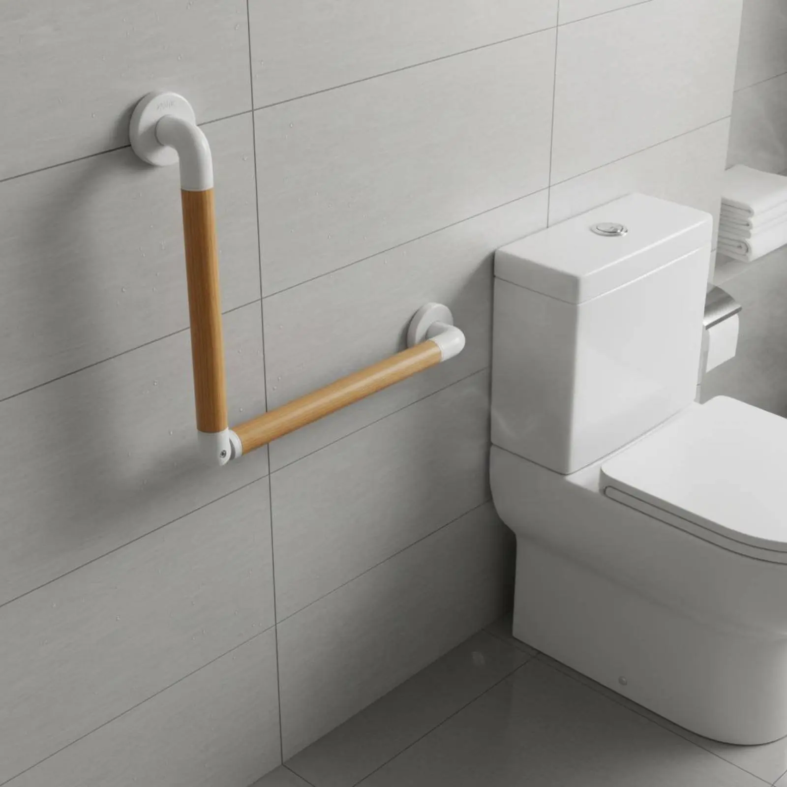 

Wall Mounted Bathroom Handle Stainless Steel Bathroom Grab Bar Toilet Grab Rail Rust Resistant Mobility Aid Sturdy for Restroom