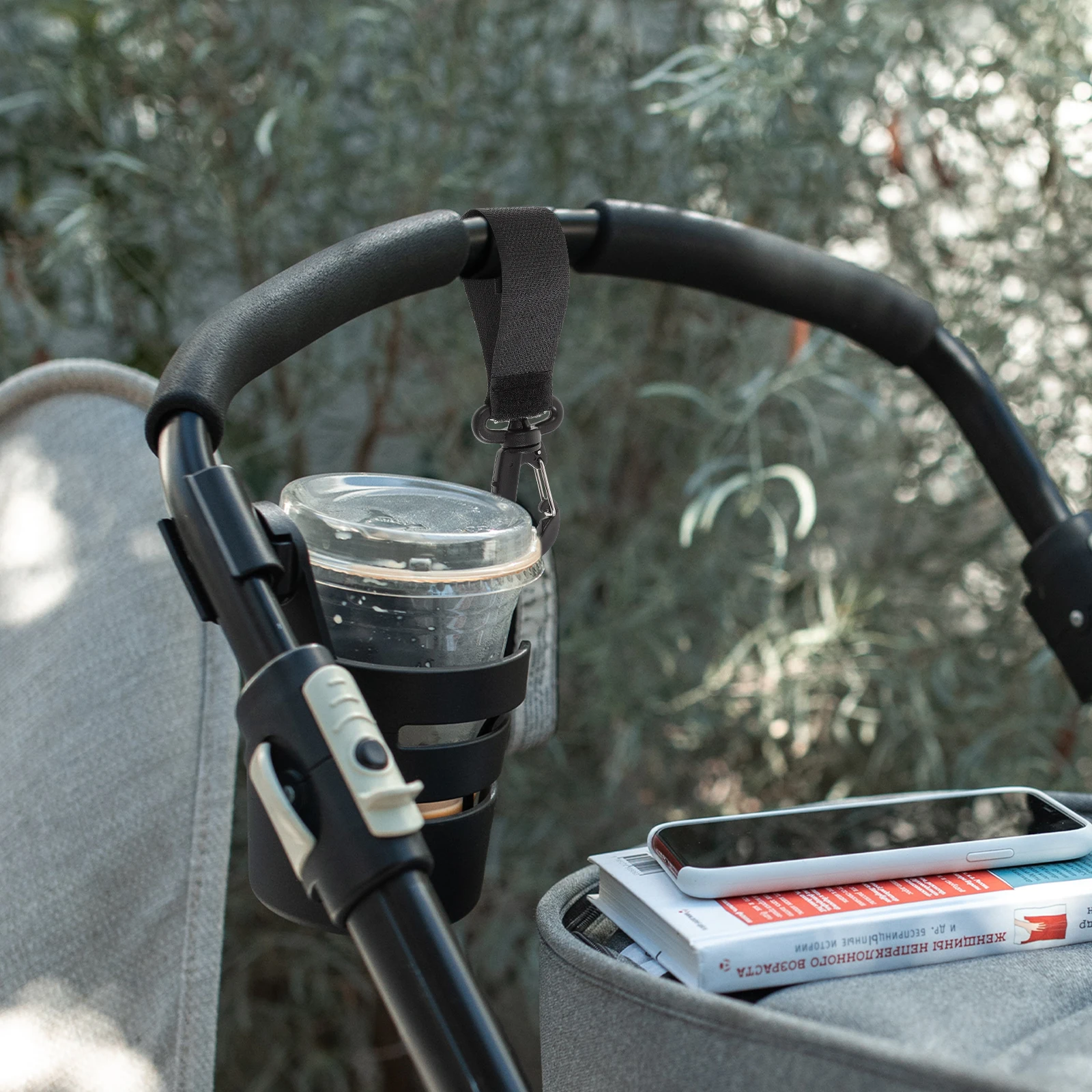 

6pcs Rotatable Hooks Durable Plastic Stroller Accessories Hanging Hooks for Diaper Bags Keys Wallets Wheelchair