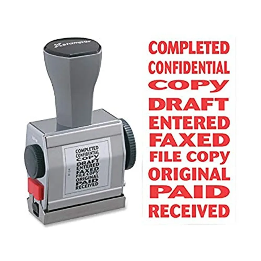 

R 10-In-1 Phrase Stamp, Red