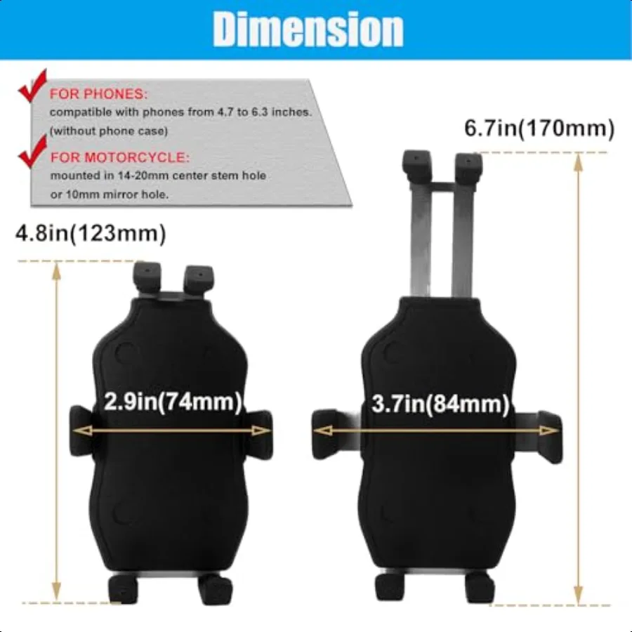 Motorrad Telefon Halterung GPS Navigation Halterung Handy Halter Gabel Vorbau für Suzuki Hayabusa GSXR 600 750 1000 YZF R1 R6 S10
