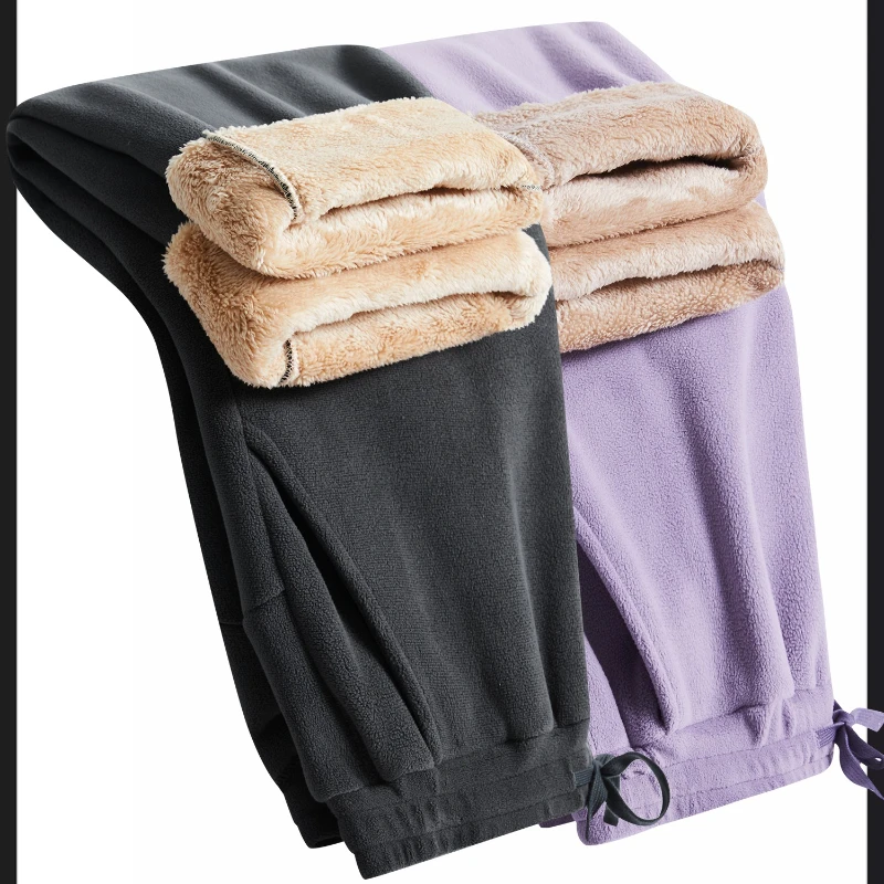 

Унисекс толстые флисовые брюки зимние теплые брюки мужские и женские теплые брюки с флисовой подкладкой на шнурке повседневные удобные спортивные штаны для спортзала