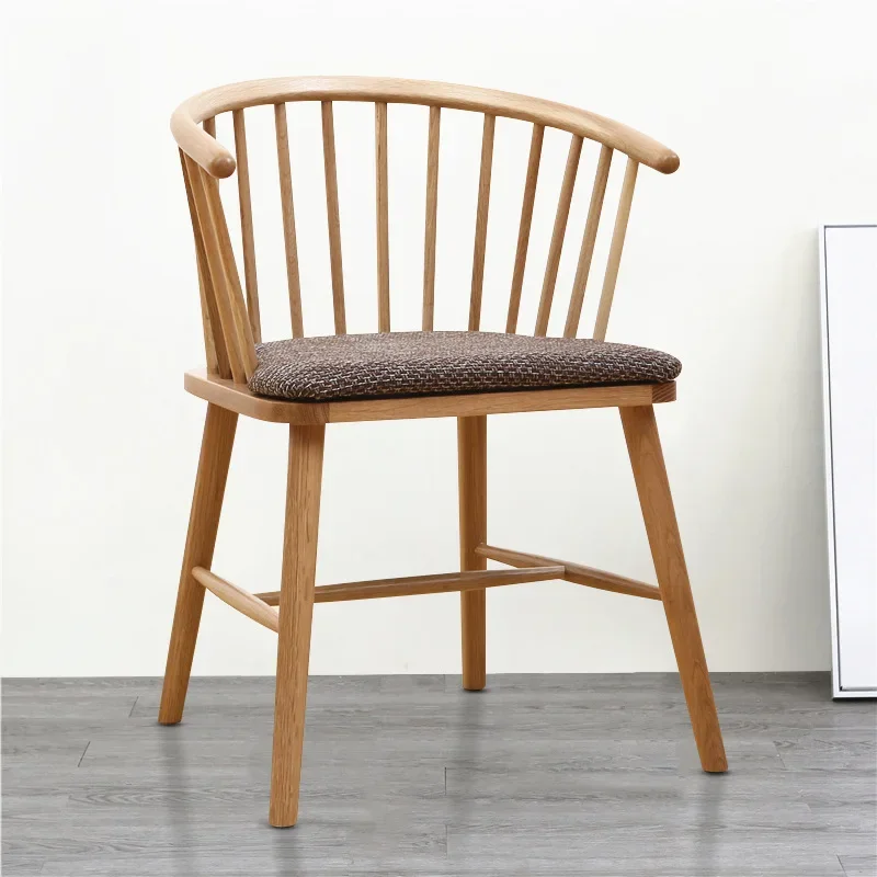 Nordic solid wood Windsor armchair simple hotel chair oak chair leisure princess chairs sales office negotiation chair