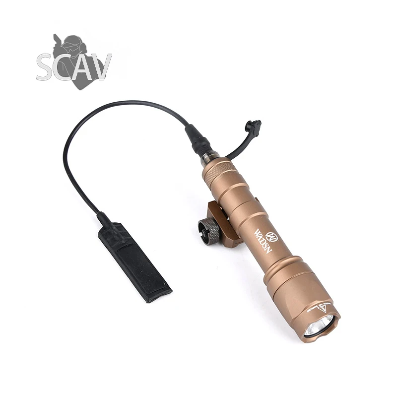 

M600C Tactical Flashlight 600Lumen Outdoor Hunting Weapon Scout Light White LED Spotlight Pressure Switch Fit 20MM Rail Wadsn