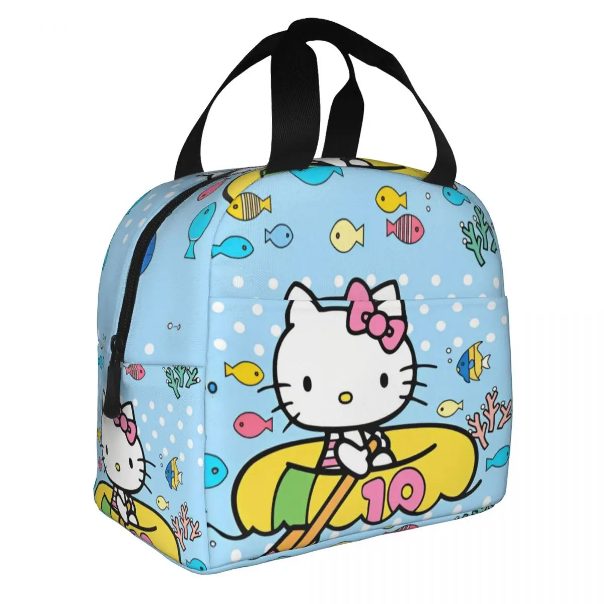 Cartoon Cute Hello Kitty Insulated Lunch Bags Cooler Bag Meal Container HelloKitty Tote Lunch Box Bento Pouch Office Outdoor