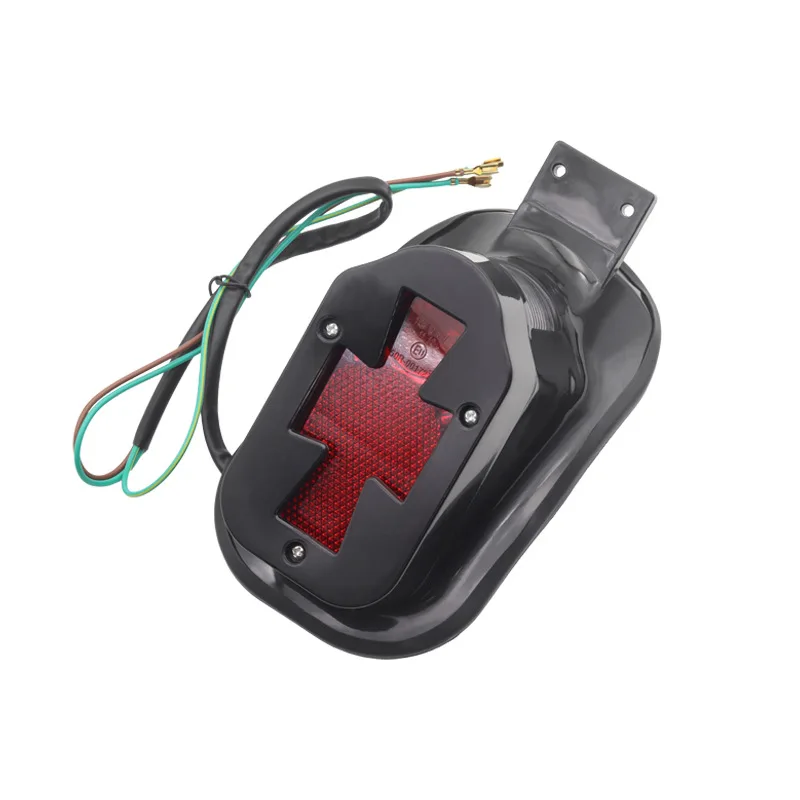 

10PCS 2016A3 motorcycle modified cross large rear tail light with bracket, electric two-wheeler rear tail light