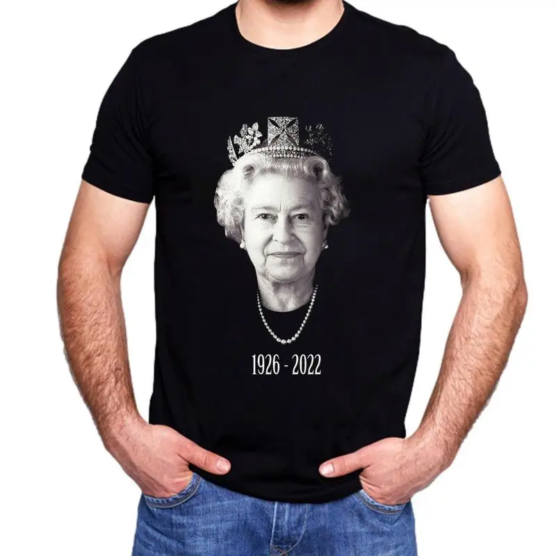 Queen Of England T-shirt Her Majesty The Queen Elizabeth II T-shirt Queen Elizabeth's II Round Neck Short Sleeve T-shirt For