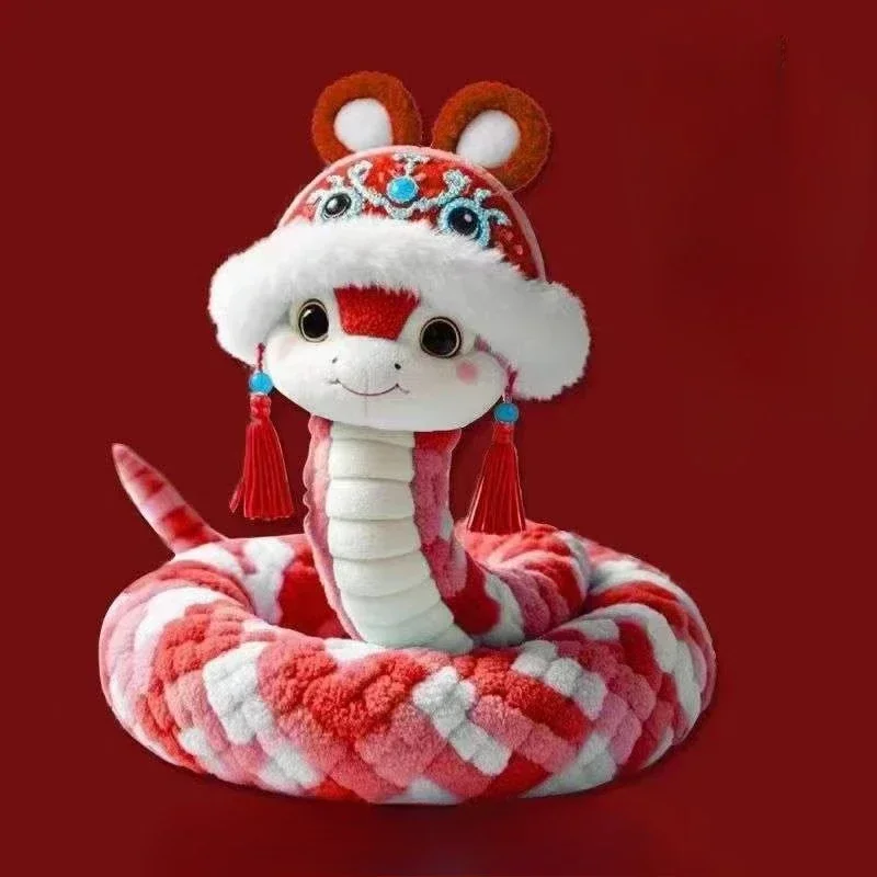 

25/35cm Snake Accessory Oranments New Year Cosplay Gift Chinese Style Snake Doll Plush Cute for Girl Boy Birthday Gift