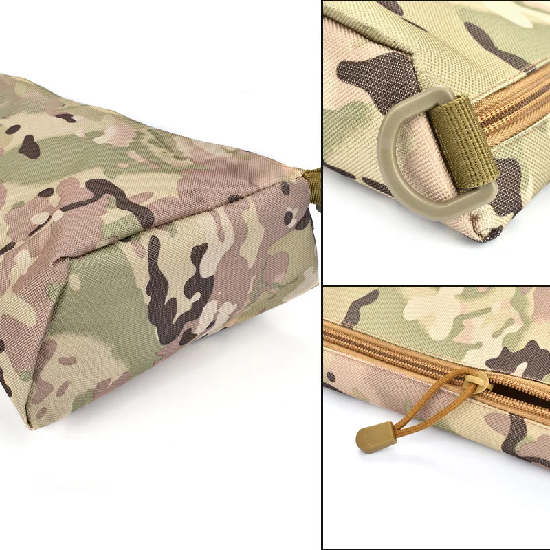 Bolsa de cosméticos táctica de camuflaje al aire libre, bolsa de lavado de artículos de tocador Oxford 600D, bolsa de almacenamiento de maquillaje