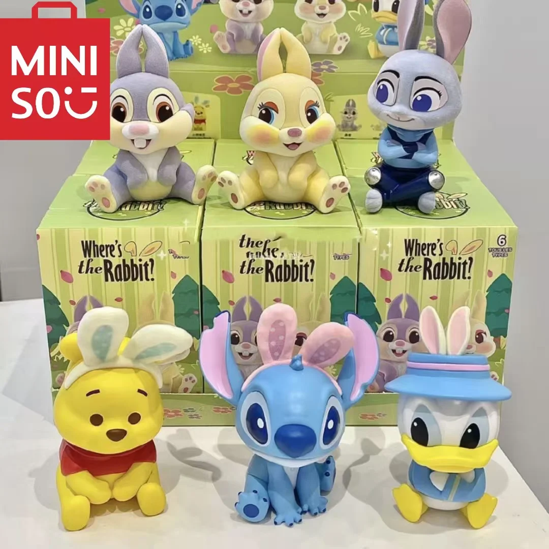 MINISO Stitch Mystery Box Figure Surprise Blind Box Donald Duck Model Collection Dolls Gifts Cute Decorations birthday Toys