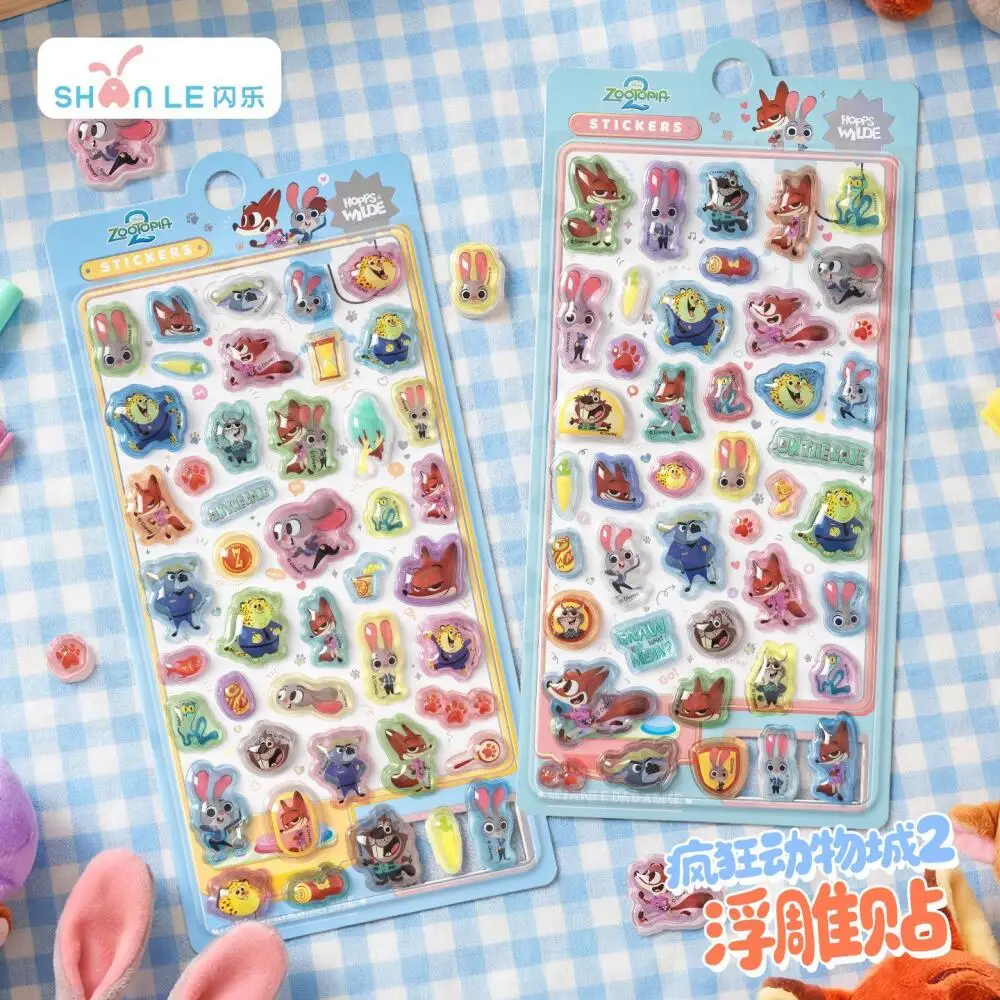 

Zootopia Judith Hopps Nibbles Maplestick Three-Dimensional Relief Stickers Diy Phone Case Notebook Camera Friend Birthday Gift