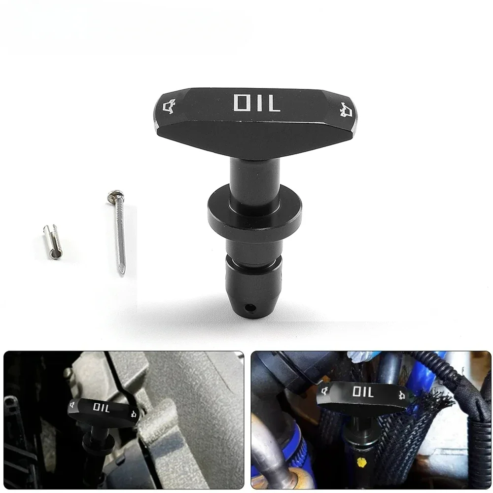 Car Oil Dipstick Pull Handle Engine Oil Pullhandle Aluminum Billet Automobile Replacement For Ford Mustang GT V8 OT-1014