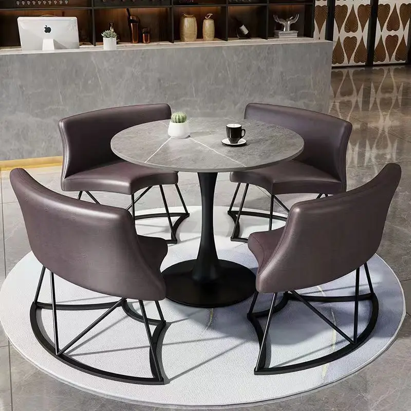 Rock Slab, Tea Table, Dining Table, Negotiation, Table and Chairs, Combination, Balcony, Leisure, Living Room, Chairs, Table