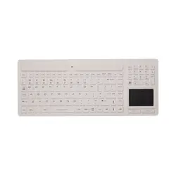 IP66 Waterproof Wireless Medical Silicone Keyboard With Touchpad For Hospital Apparatus And Food Manufacturing