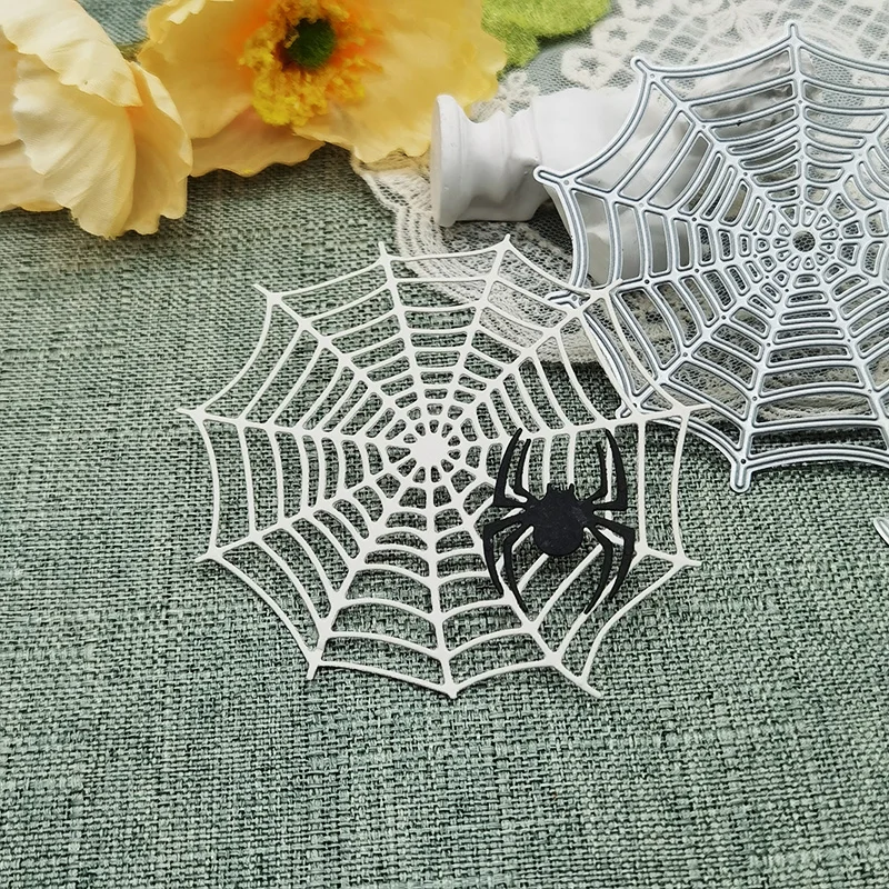 

Spider Web Cutting Dies Embossing Handicrafts Mold Scrapbook Paper Craft Knife Mould Blade Punch Stencils Dies Halloween