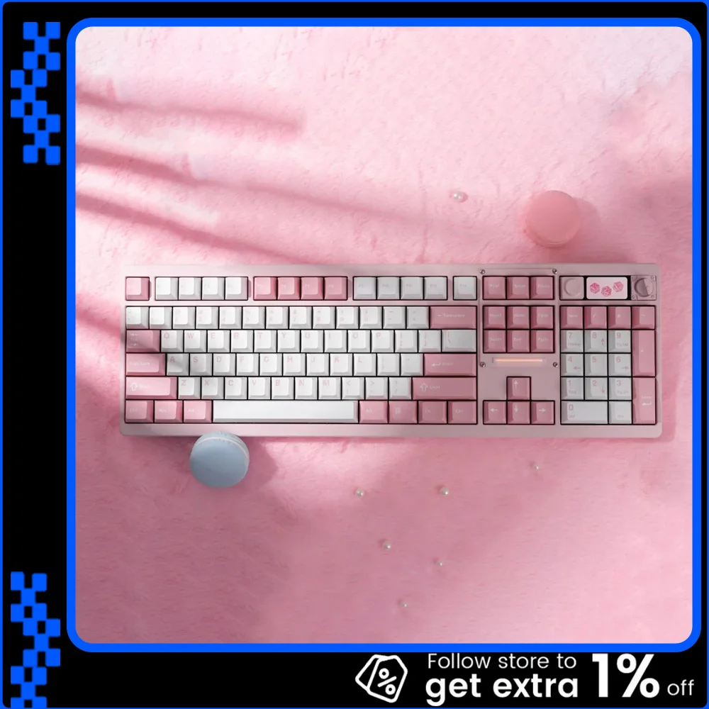 NDNH ND104 Wireless Mechanical Keyboard Tri Mode Keyboard Aluminium Alloy Hot Swap Keyboard With Screen PC Accessory Win/Mac