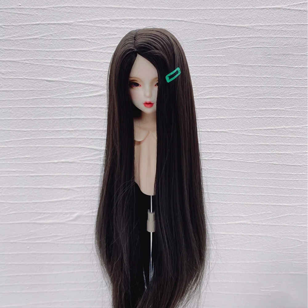 

Accessories High Temperature Silk Wig Trimmable Straight 1/4 Wig Middle Soft Ball Jointed Wig 1/4 Scale