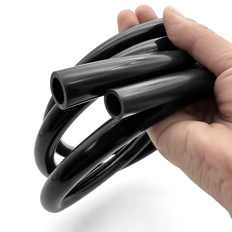 High Temperature Black Food Grade Silicone Tube Non-Toxic Flexible Pipe ID 1mm 2mm 3mm 4mm 5mm-25mm Plumbing Hoses