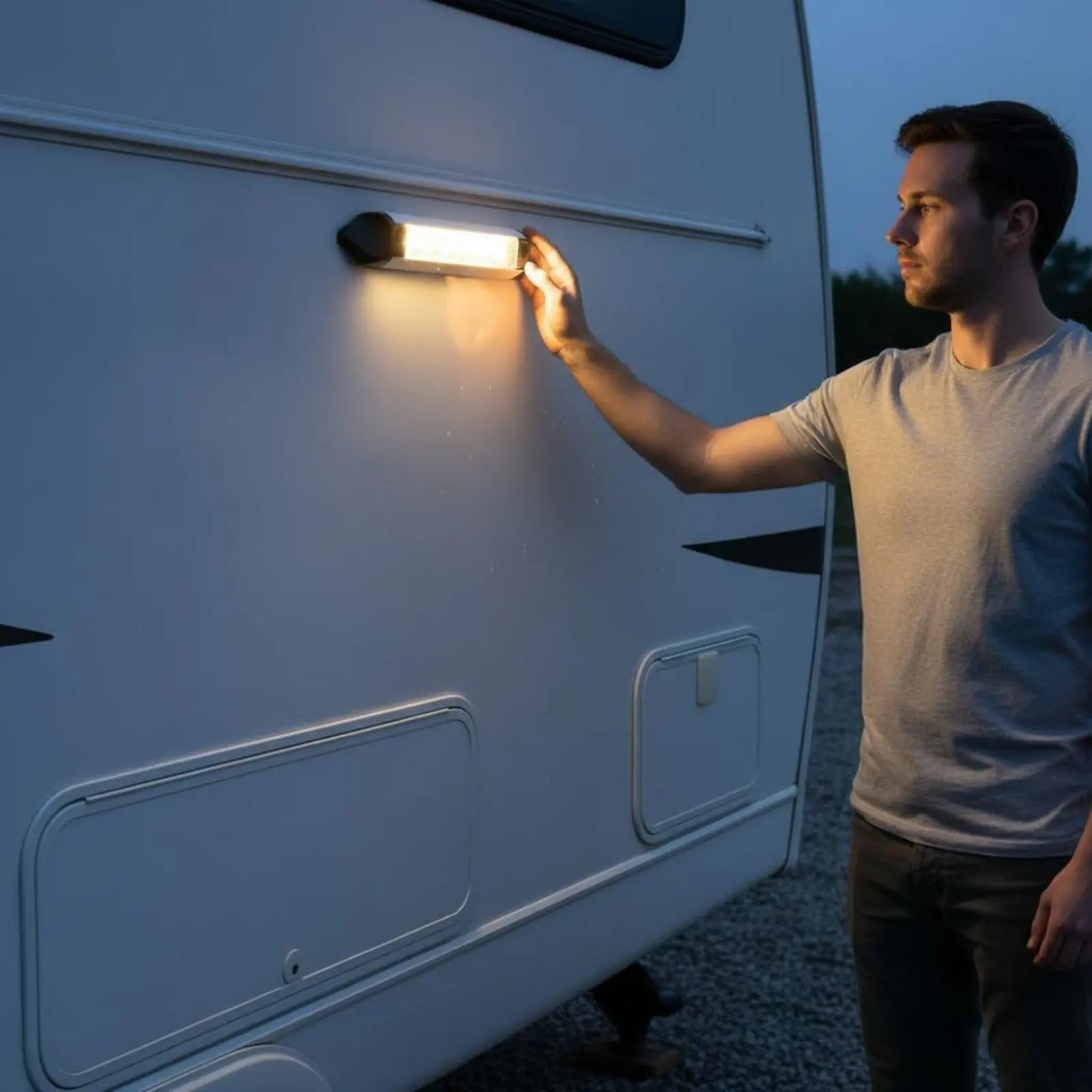 

Светильник для маркизы автодома, яркое освещение, накладной монтаж